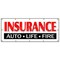 Signmission INSURANCE AUTO LIFE FIRE BANNER SIGN home auto vehicle house fire B-120 Insurance Auto Life Fire - alternate 1